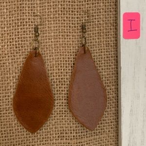 Italian leather earrings
